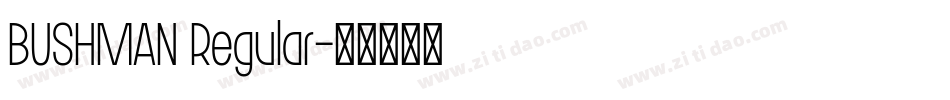BUSHMAN Regular字体转换